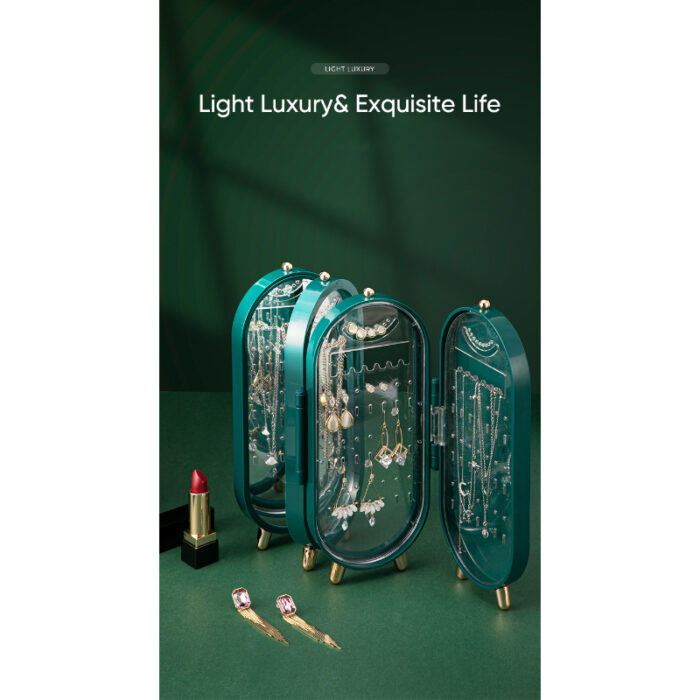 Multi-Functional 4 Layers Dustproof Folding Jewelry Storage Box - Image 2