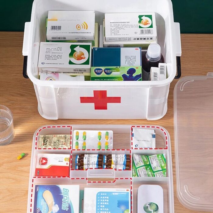 Multi-Layer Medicine Storage Organizer First Aid Box - Image 2