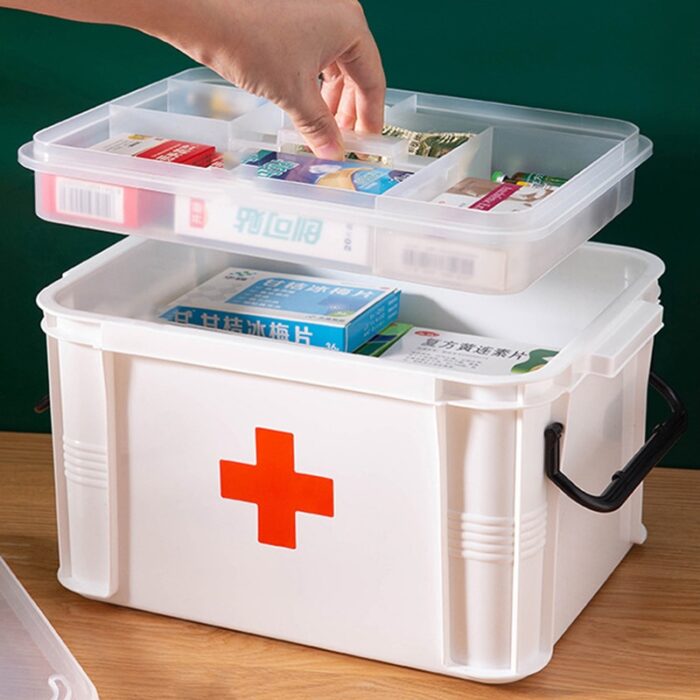 Multi-Layer Medicine Storage Organizer First Aid Box - Image 1