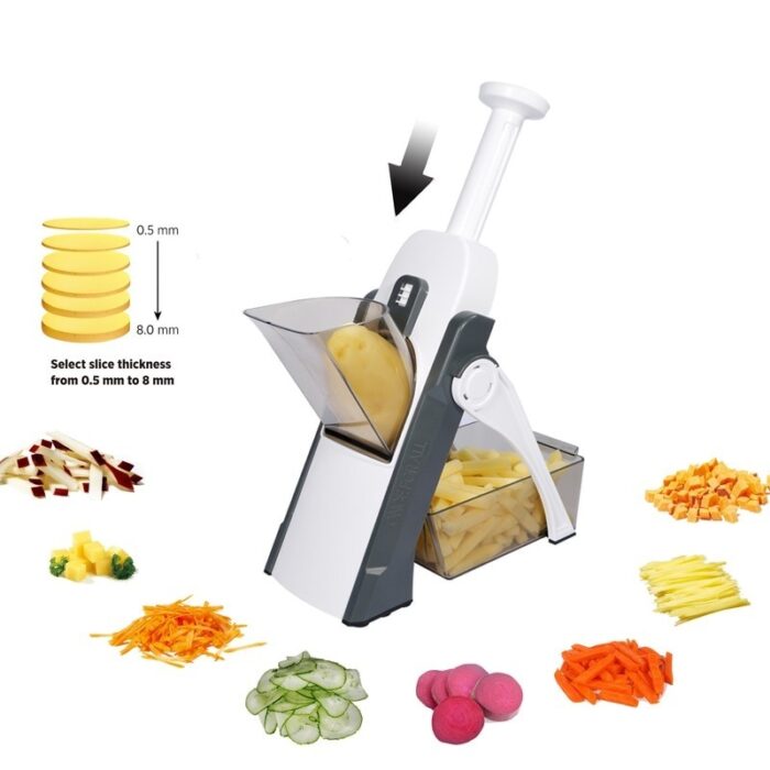 Multifunctional Vegetable Cutter Potato Fruit Peeler Carrot Grater Kitchen Basket - Image 8