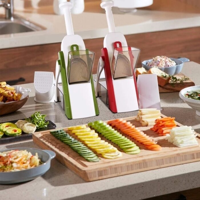 Multifunctional Vegetable Cutter Potato Fruit Peeler Carrot Grater Kitchen Basket - Image 1