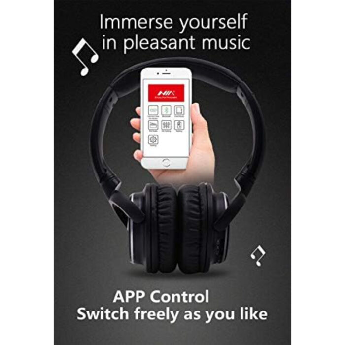 NIA Q1 Bluetooth 4.2 Overhead Stereo Headphones with FM Radio and MicroSD Support - Image 4