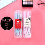 Pack Of 2 Best Quality Mini Portable Hair Straighteners With Plastic Case - Image 2