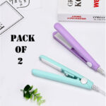 Pack Of 2 Best Quality Mini Portable Hair Straighteners With Plastic Case