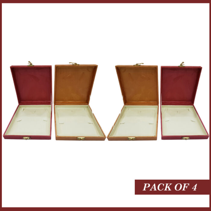 Pack Of 4 Jewelry Display Box Case Organizers With Flat Pads For Necklace Storage - Image 10