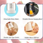 Portable Powerful Rechargeable 380ml Juicer Blender - Image 6