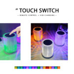 Portable USB Rechargeable RGB Lighting Crystal Touch Control Table Lamp - Image 11