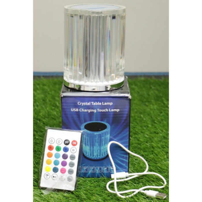 Portable USB Rechargeable RGB Lighting Crystal Touch Control Table Lamp - Image 3
