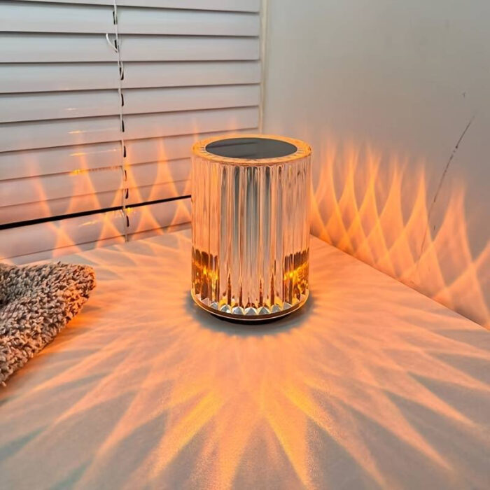 Portable USB Rechargeable RGB Lighting Crystal Touch Control Table Lamp - Image 5