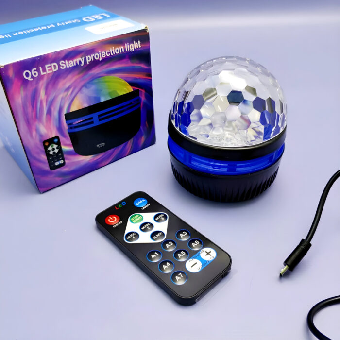 Q6 Mini High-Quality LED Starry Projection Light With Remote Control - Image 1