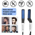 Quick Hair Straightener Brush For Men Multifunctional Styler Comb Mini Electric Hair Tool - Image 4