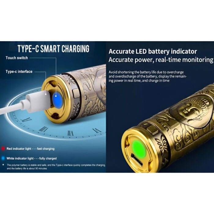 RAZOR HW-T8 Mini Portable USB Rechargeable Dragon Design Electric Shaver - Image 4