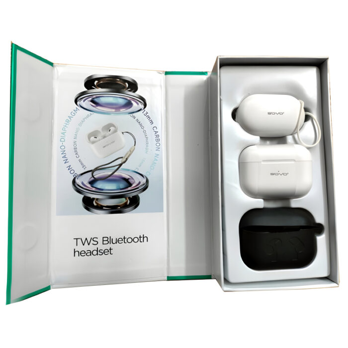 SBT-900 SOVO PRO 2 TWS Bluetooth Earbuds With Analog Noise Cancelling - Image 1