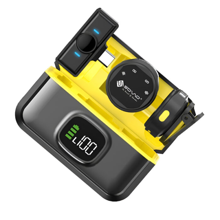 SOVO AUDIA SWM-575 Dual Wireless Lavalier Microphone System with Charging Case, 2.4G Noise Reduction for Interview, Recording, and Content Creation - Image 4