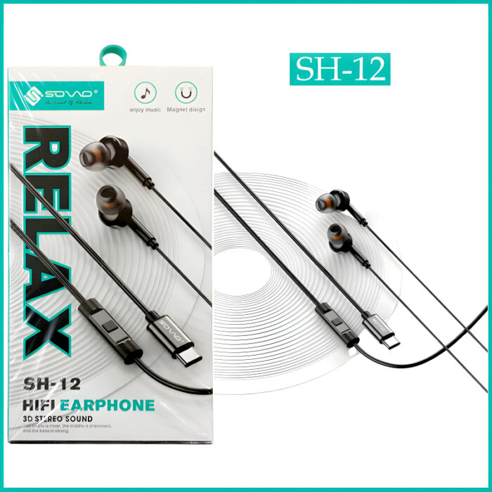 SOVO SH-12 RELAX (Type-C) 3D Stereo Sound Handsfree - Image 2