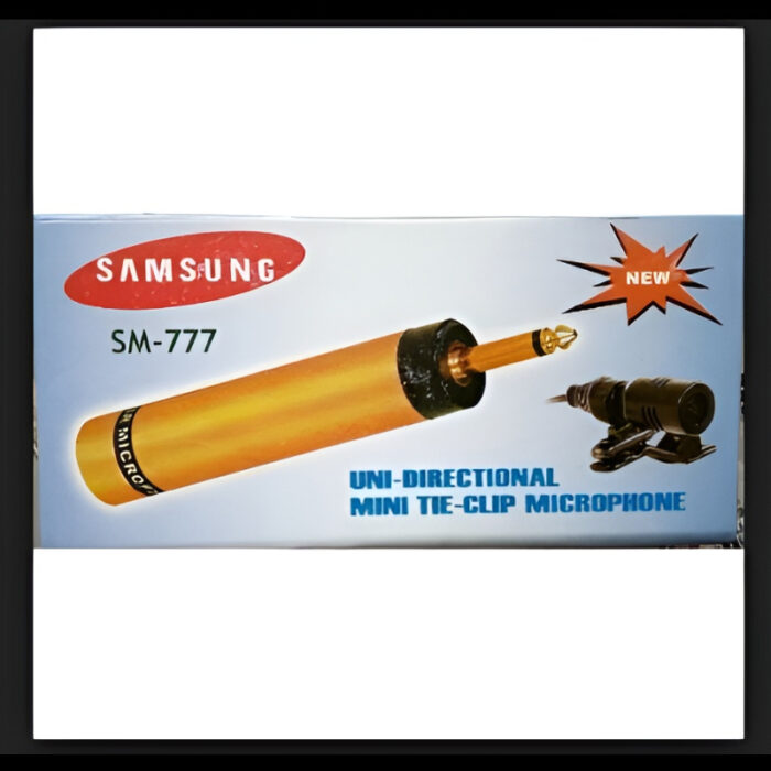 Samsung SM-777 Uni-Directional Tie Clip Collar Microphone Professional Wired Lapel Mic 6.35mm Jack - Image 4