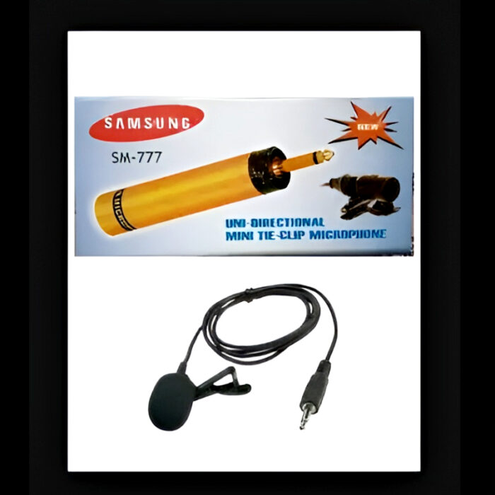 Samsung SM-777 Uni-Directional Tie Clip Collar Microphone Professional Wired Lapel Mic 6.35mm Jack - Image 7