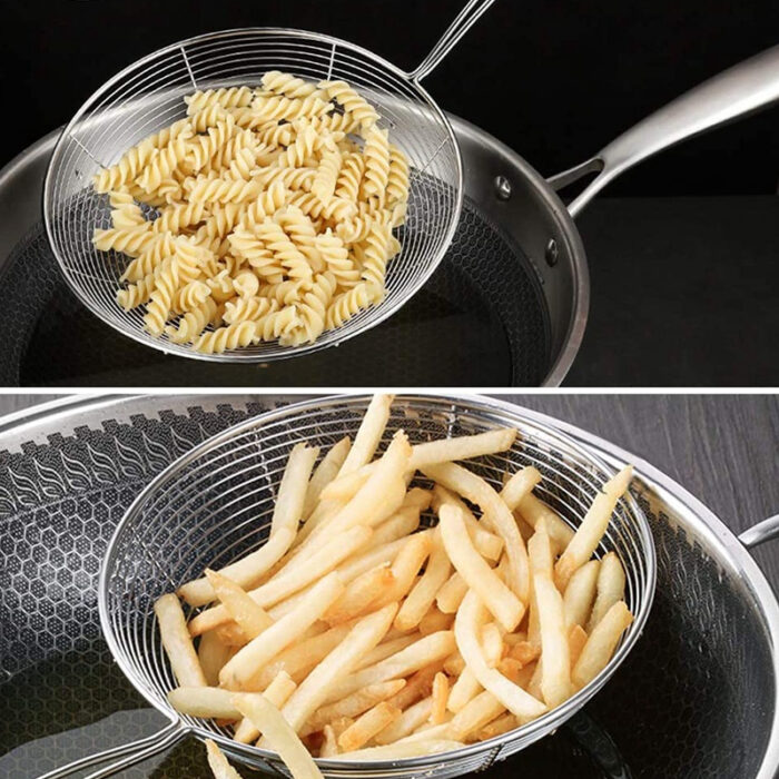 Solid 4 PCS Stainless Steel Fry Oil Strainer - Image 2