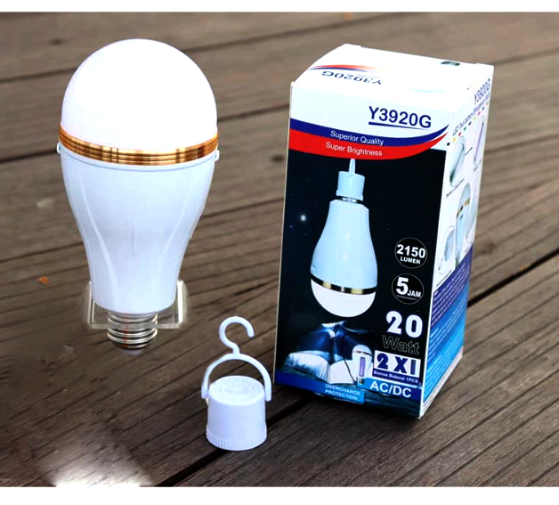 Superior Quality 20 Watts LED Two Battery Rechargeable Emergency Bulb (2) Superior Quality 20 Watts LED Two Battery Rechargeable Emergency Bulb - Image 1