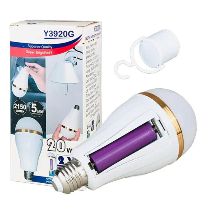 Superior Quality 20 Watts LED Two Battery Rechargeable Emergency Bulb - Image 4