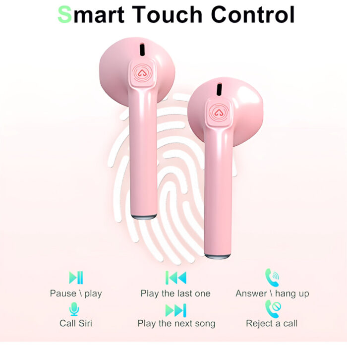 THREE PEACHES TWS Q Five Bluetooth 5.3 Noise-Cancelling, IPX4 Waterproof Elegant Design Earbuds - Image 4