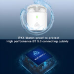 THREE PEACHES TWS Q Five Bluetooth 5.3 Noise-Cancelling, IPX4 Waterproof Elegant Design Earbuds - Image 5