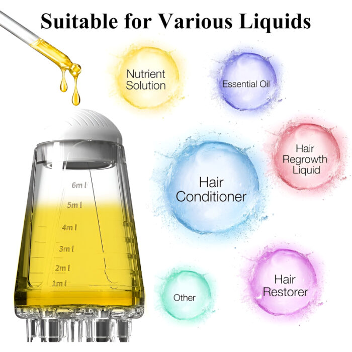 TYQ-05 Mini Portable 6ML Scalp Applicator Comb with Ball Massage and Fluid Application - Image 3