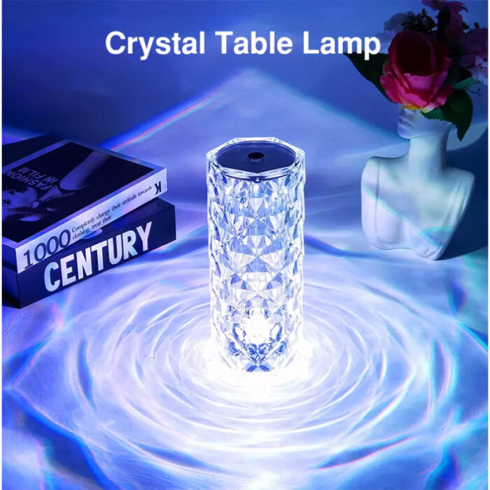 Touch Control Rechargeable Rose Diamond Table Lamp - Image 3