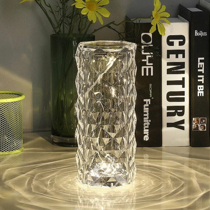Touch Control Rechargeable Rose Diamond Table Lamp - Image 7