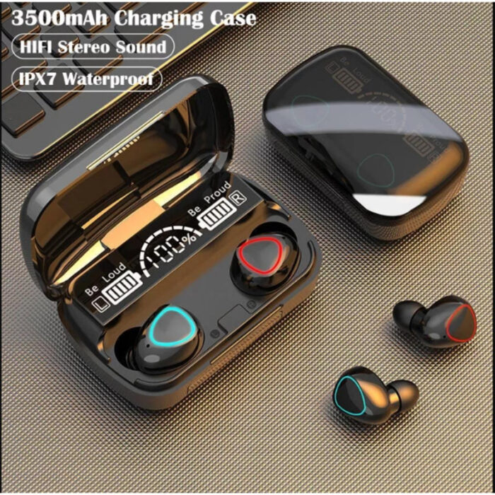 Ultimate M10 Wireless Bluetooth 5.1 IPX7 Waterproof Earbuds - Image 1