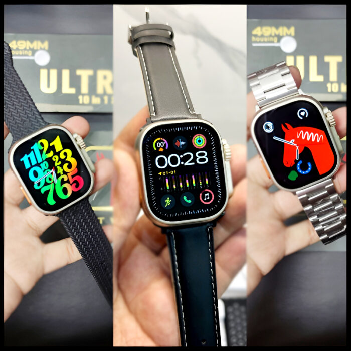 Ultra10 49mm Bluetooth Calling Smart Watch Sleek Design with 10 Interchangeable Straps (7) Ultra10 49mm Smartwatch with Bluetooth Calling, Sleek Design & 10 Interchangeable Straps - Image 1