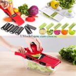 Slicer Vegetable Cutter Grater Chopper Six Interchangeable Blades With Hand Protector - Image 2