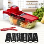 Slicer Vegetable Cutter Grater Chopper Six Interchangeable Blades With Hand Protector - Image 4