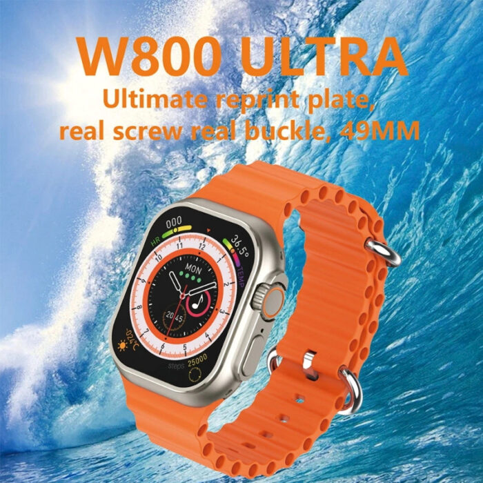 W800 Ultra Smartwatch with 2.01 Inch Screen, Infinite Display, NFC & Bluetooth Calling – Series 8 - Image 1
