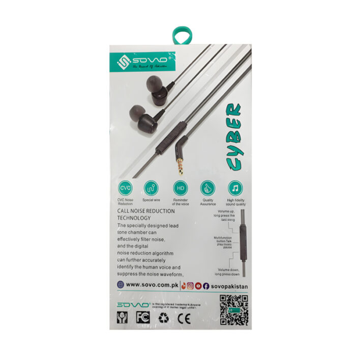 Pack Of 2 SOVO SH-80 Cyber Shocking 3D Stereo Sound Handsfree - Image 6