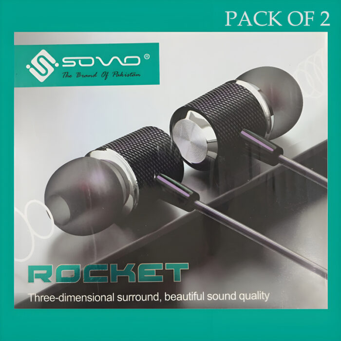Pack Of 2 Sovo SH-66 Rocket Immersive Three-Dimensional Surround Beautiful Sound Quality Handsfree - Image 5