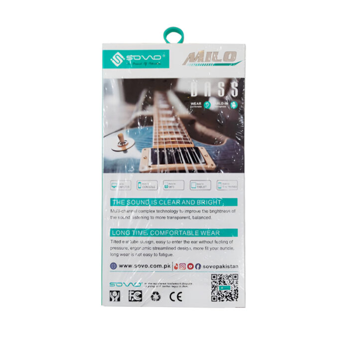 Pack Of 2 SOVO SH-24 MILO Long-Lasting Comfort Wear Stereo Handsfree - Image 5