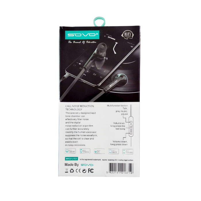 Pack Of 2 SOVO SH-99 GoPro Heavy Bass Comfortable Wear Handsfree - Image 5