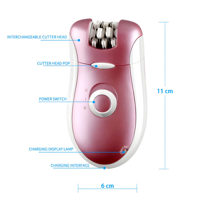 KM-2068 Kemei 2-In-1 High-Quality Electric Rechargeable Shaver Epilator For Women - Image 9