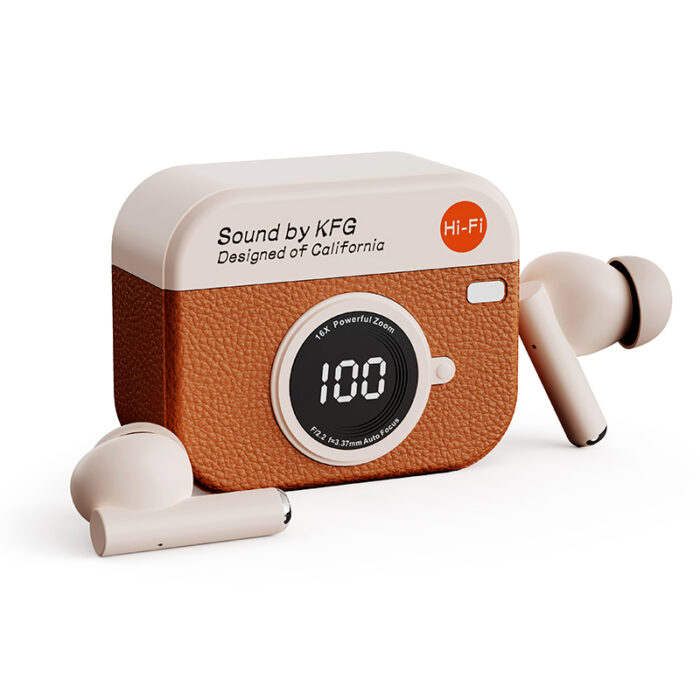 X73 Retro Camera Design TWS Wireless Earbuds – Hi-Fi Stereo Sound, ENC Noise Cancellation, Digital Display and IPX4 Waterproof - Image 6