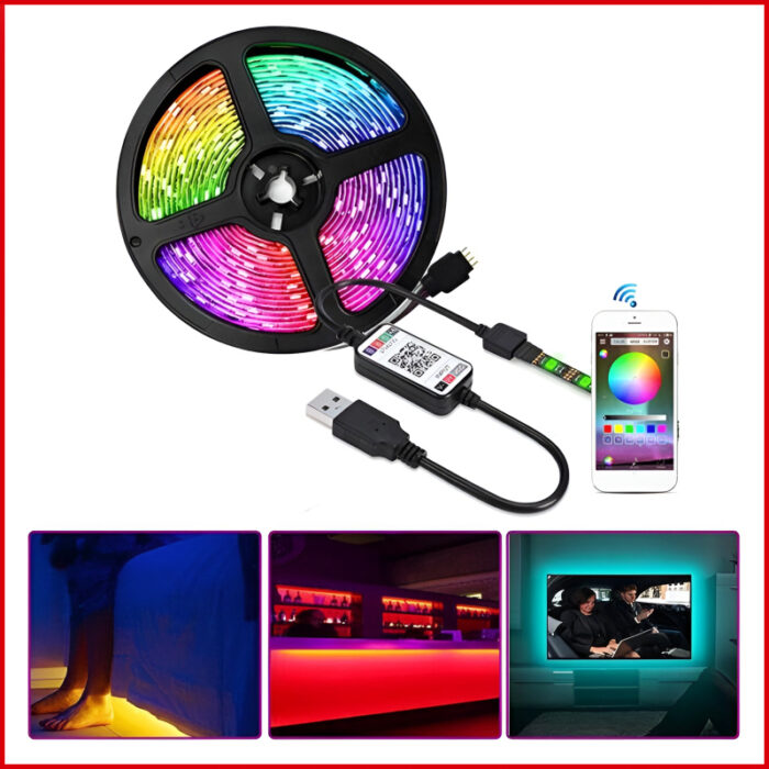 Xtrike Me HT-5050 3 Meter RGB LED Strip Light with Mobile App Control - Image 6