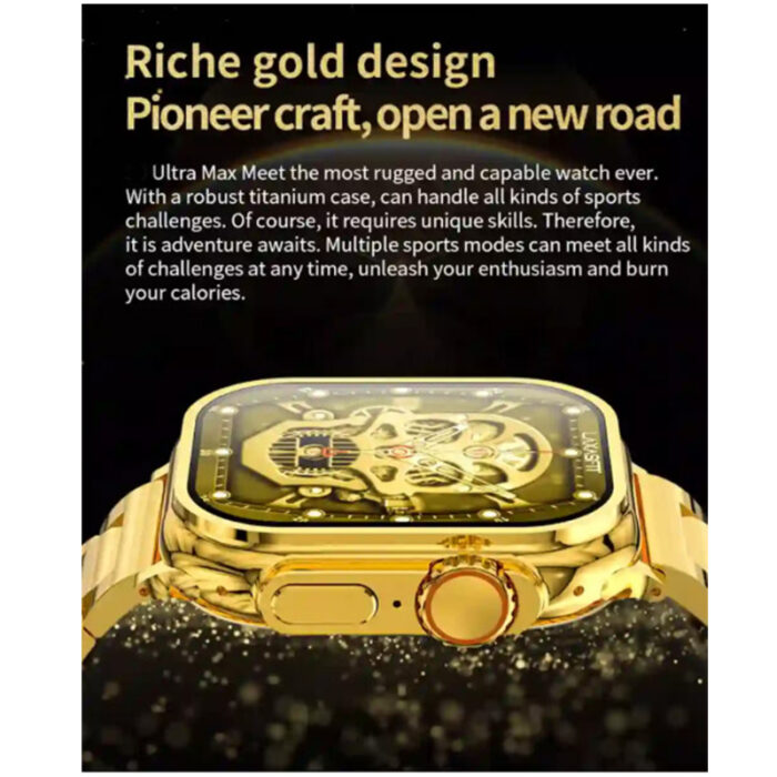 Z76 Ultra Gold Edition Smartwatch with Large Display, Health & Fitness Tracking, & Long Battery - Image 2