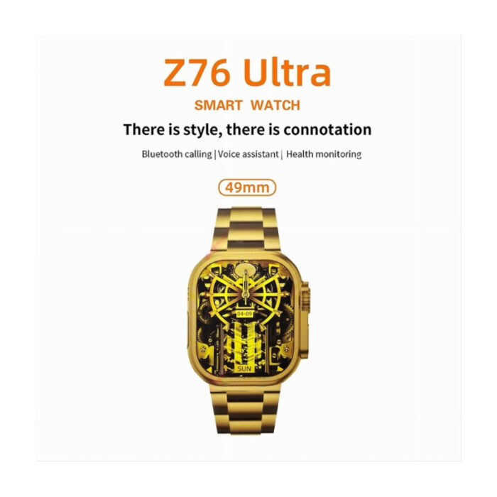 Z76 Ultra Gold Edition Smartwatch with Large Display, Health & Fitness Tracking, & Long Battery - Image 3