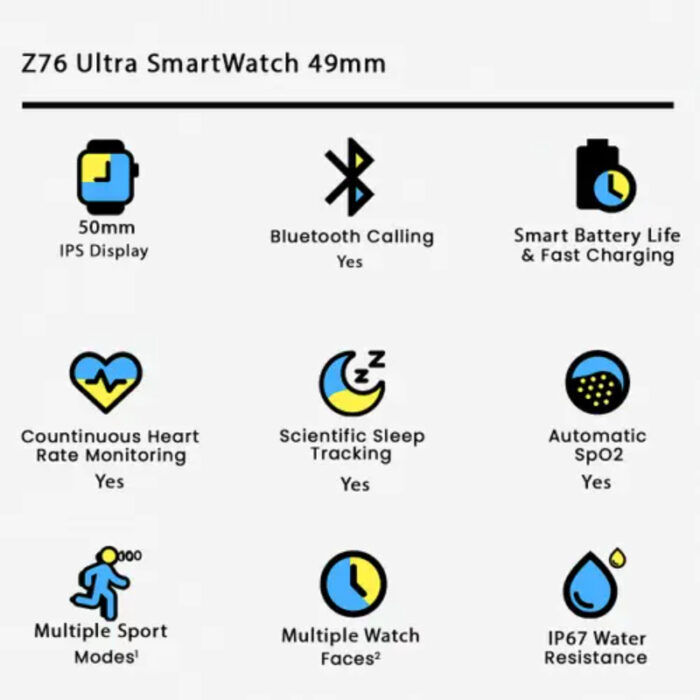 Z76 Ultra Gold Edition Smartwatch with Large Display, Health & Fitness Tracking, & Long Battery - Image 7