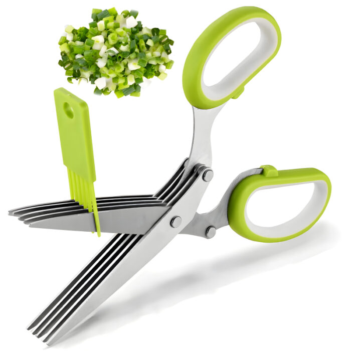 5-Layer Multifunctional Vegetable & Fruit Cutter Kitchen Scissor - Image 7