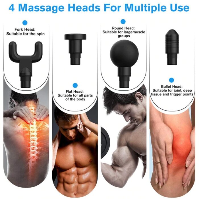 Fitness Muscle Relaxer Soreness Pain Relief With 4 Massage Heads - Image 5