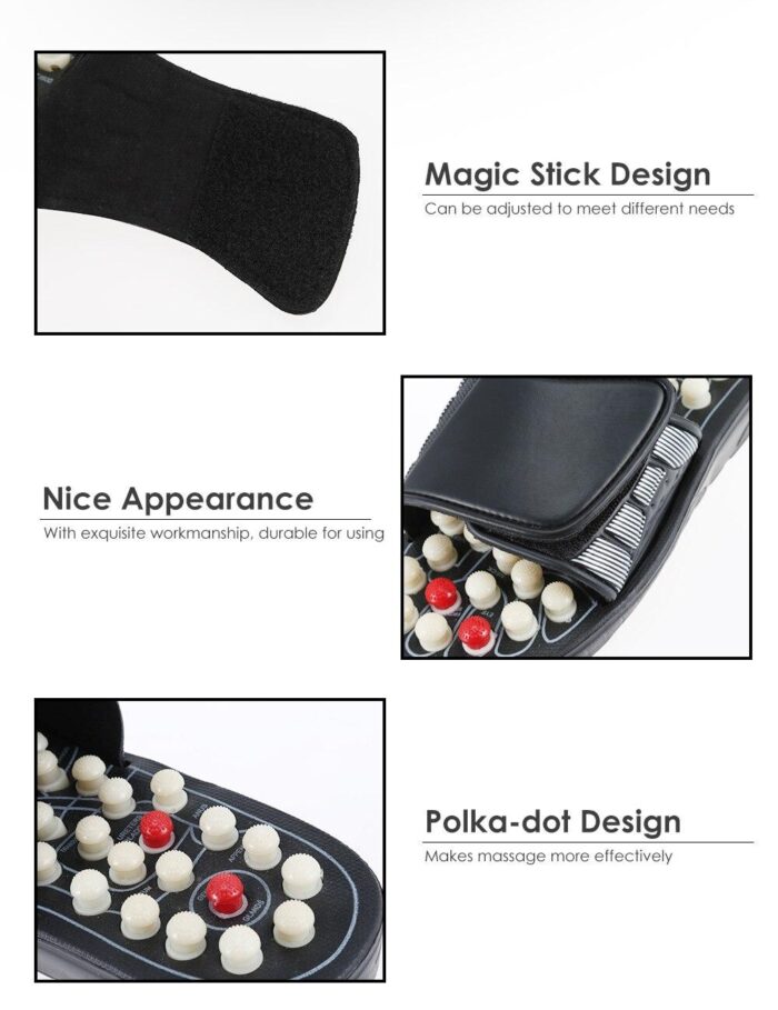 Foot Massage Slipper Foot Care Rotating Acupuncture Height Adjustable Foot Relax Massager Sandal Reflex Slipper - Image 6