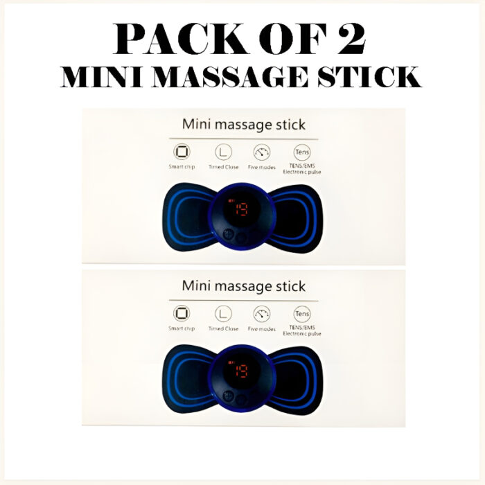 Pack of 2 Mini Electric Massage Sticks with 8 Modes and 19 Intensity Levels - Image 2