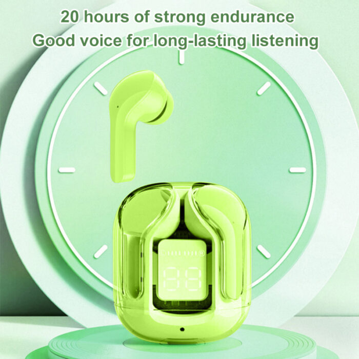 Bluetooth Compatible 5.3 LED Power Digital Display Stereo Sound Transparent Wireless Earbuds - Image 6