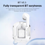 Bluetooth Compatible 5.3 LED Power Digital Display Stereo Sound Transparent Wireless Earbuds - Image 7